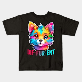 Furry Fandom Cute Fursona Anthro Art Kids T-Shirt